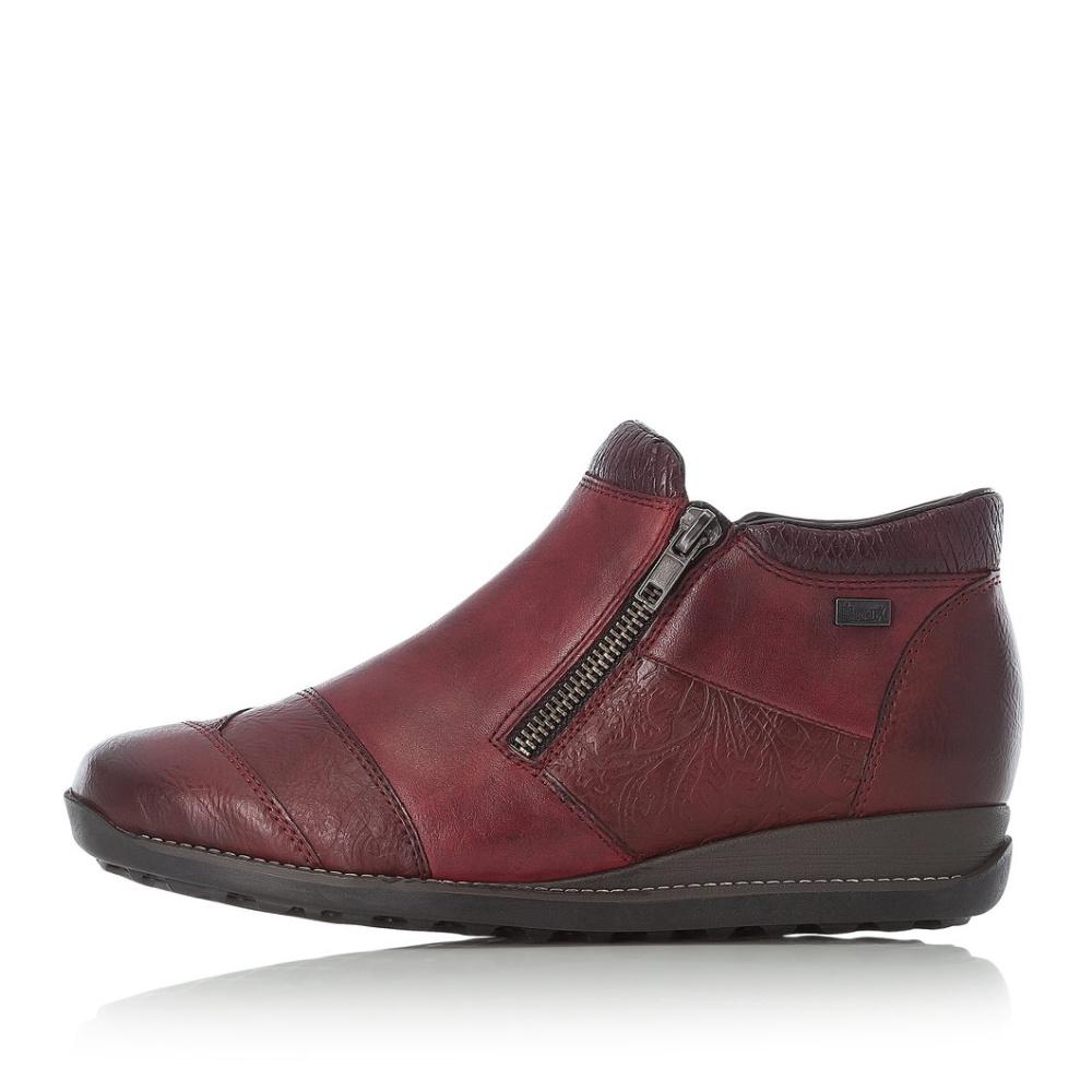Rieker 44281-35 Burgundy Wine Ankle Boots