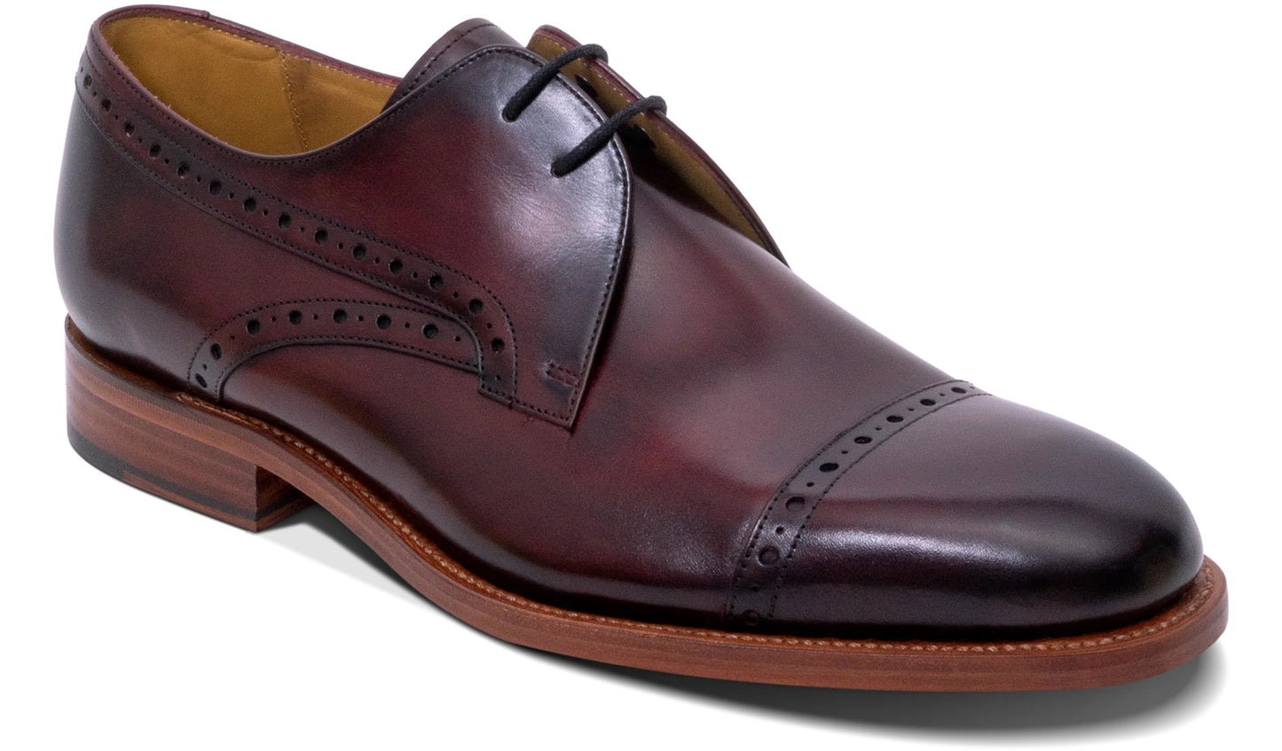 Barker 478076 Wye Hand Brushed Burgundy Brogue Shoes