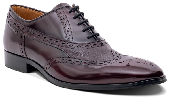 Barker 480577 Bampton G Burgundy Hi Shine/Grain Oxford Brogue Shoes