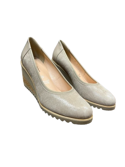 Bioeco by Arka 5152 1360+1887 Beige Leather Wedge Heels