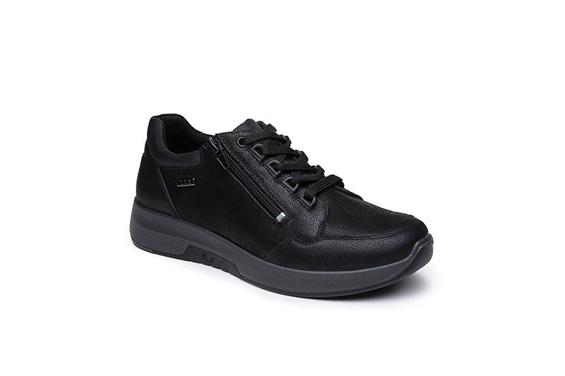 G Comfort 5188-19 Black Sneakers with Zip and Laces