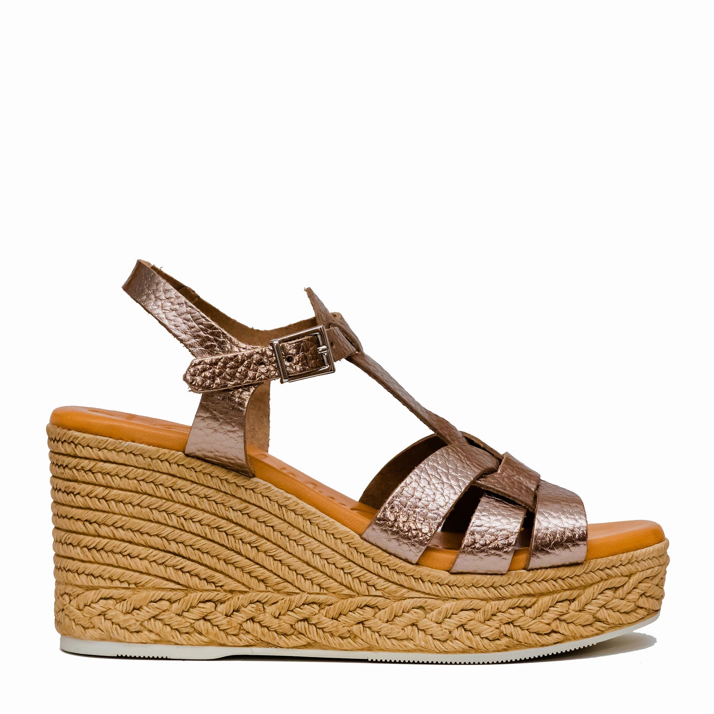 Oh My Sandals 5225 Gold Wedge Sandals