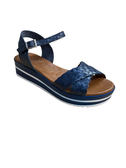 Oh My Sandals 5273TB Navy Weave Sandals
