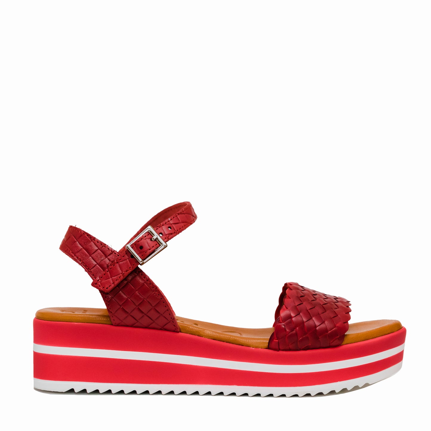 Oh My Sandals 5276TB Red Weave Sandals
