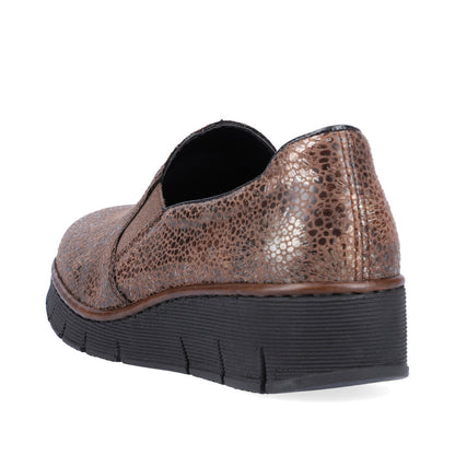 Rieker 53766-24 Brown Slip On Wedge Shoes