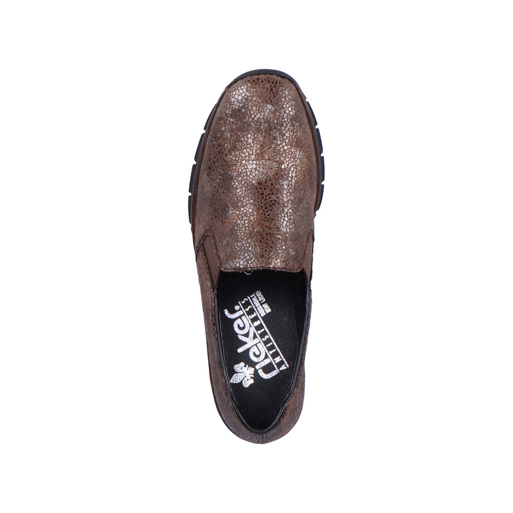 Rieker 53766-24 Brown Slip On Wedge Shoes