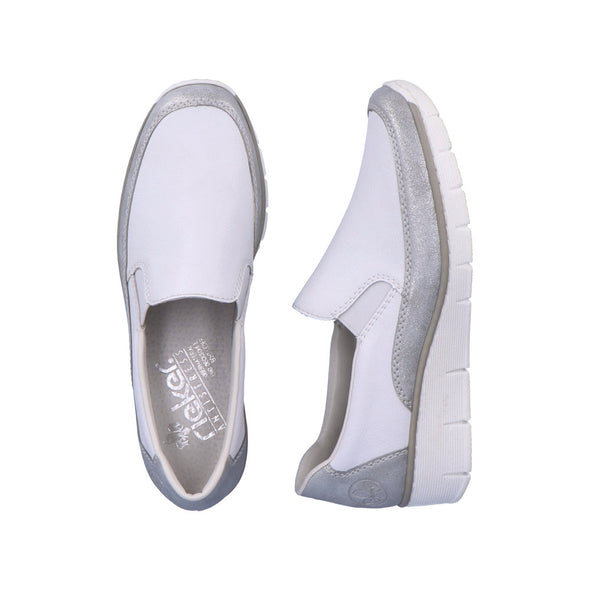 Rieker 53796-80 Ice White Slip On Shoes