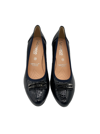Bioeco by Arka 5402 1868+0355 Navy Leather and Navy Patent Heels