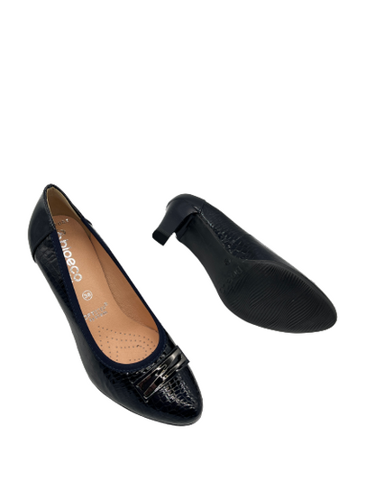 Bioeco by Arka 5402 1868+0355 Navy Leather and Navy Patent Heels