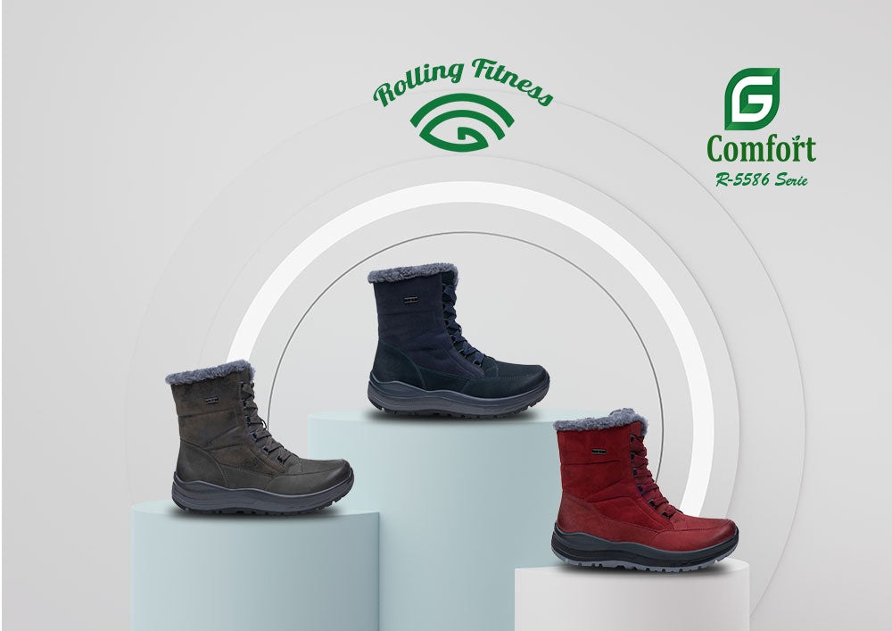 G Comfort R-5586 Grey/Green Boots