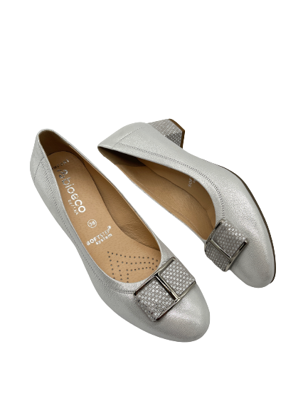 Bioeco By ARKA 5632 2103+1732 Silver Leather/Speckled Heels