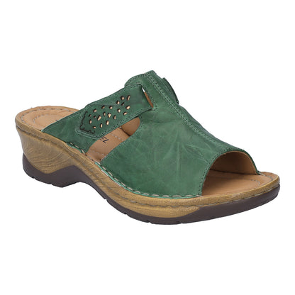 Josef Seibel 56496 932 650 Catalonia 32 Green Clogs with Peep Toe