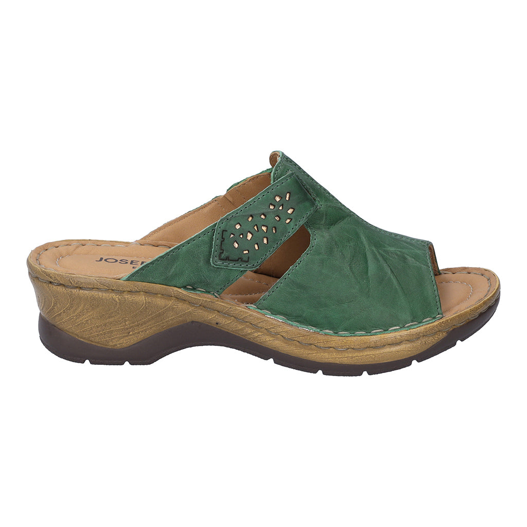 Josef Seibel 56496 932 650 Catalonia 32 Green Clogs with Peep Toe