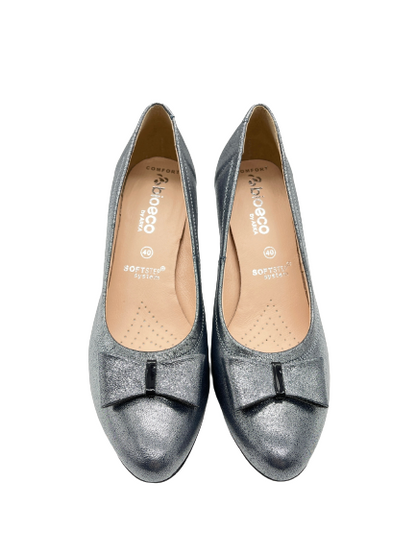 Bioeco by Arka 5897 1842+355 Charcoal/Navy Heels with Bow