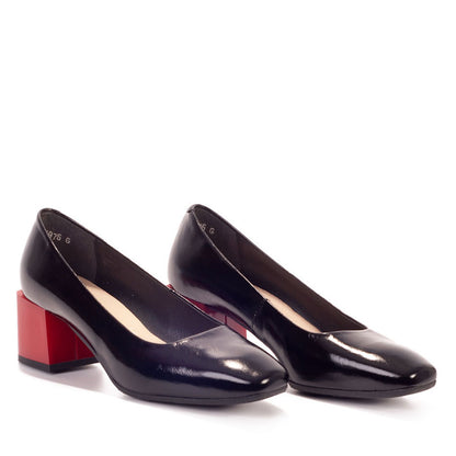 Bioeco by ARKA 5976 1974+1476+2189 Black Patent with Red Heels