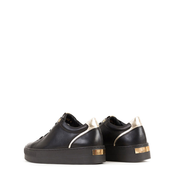 Bioeco by ARKA 6002 0308+0267 Black & Gold Leather Sneakers