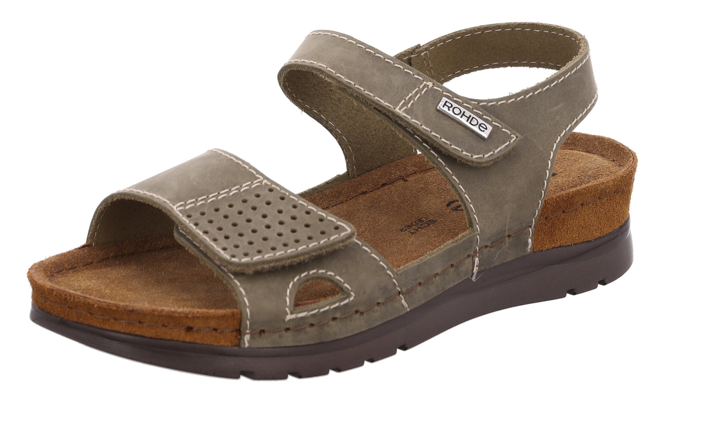 Rohde 6159 61 Cattolica Olive Green Velcro Sandals