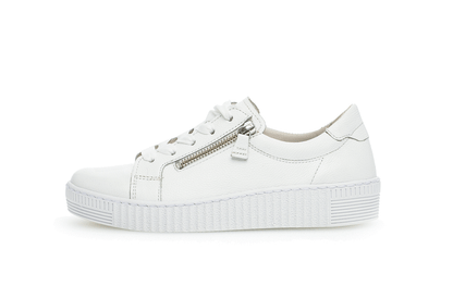Gabor 63.334.21 White Low Sneakers with 2 Zips