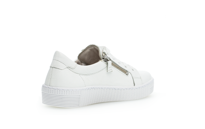 Gabor 63.334.21 White Low Sneakers with 2 Zips
