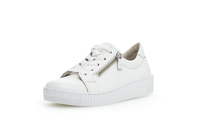 Gabor 63.334.21 White Low Sneakers with 2 Zips
