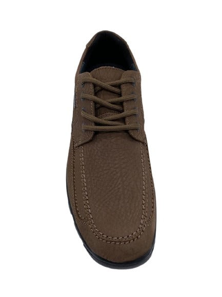 G Comfort A-7825 Coffee Nubuck Lace Up Shoes