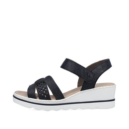 Rieker 67487-14 Navy Blue Sandals with Slingback Strap