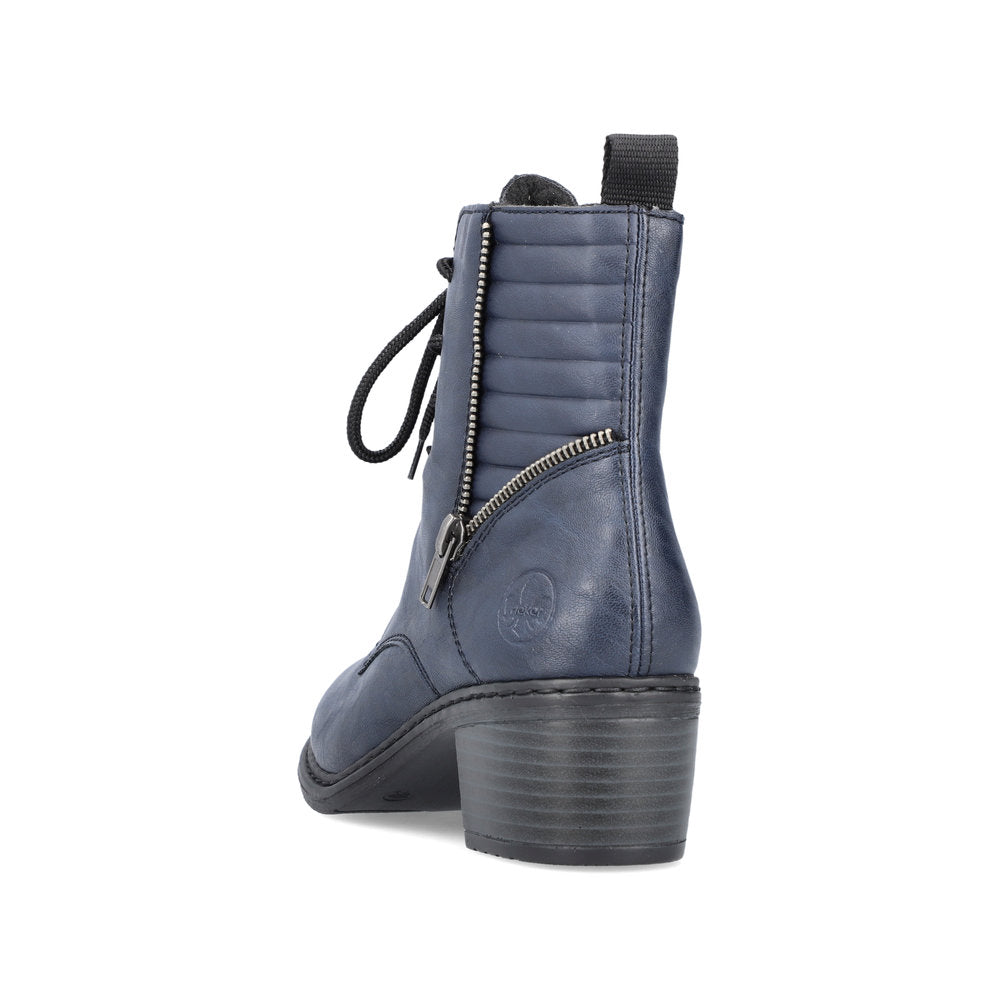 Rieker 70101-14 Ocean Navy Blue Lace Boots