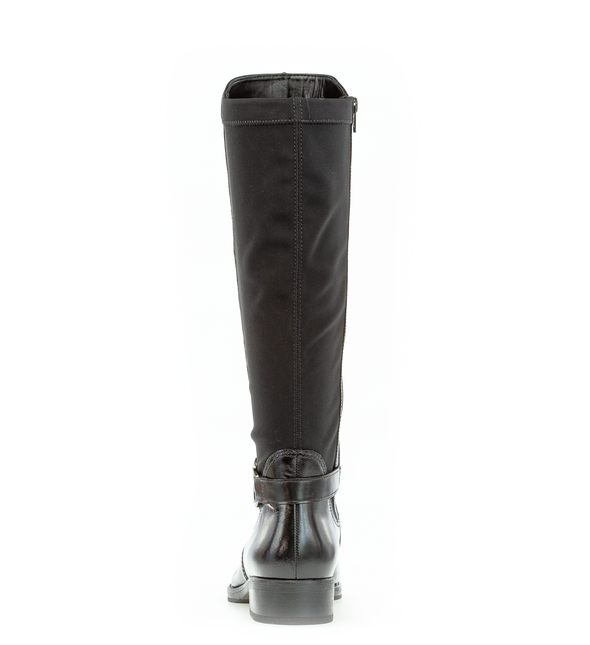Gabor 71.604.20 Black Knee High Boots with Buckle
