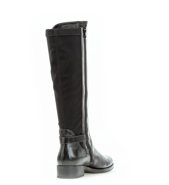Gabor 71.604.20 Black Knee High Boots with Buckle