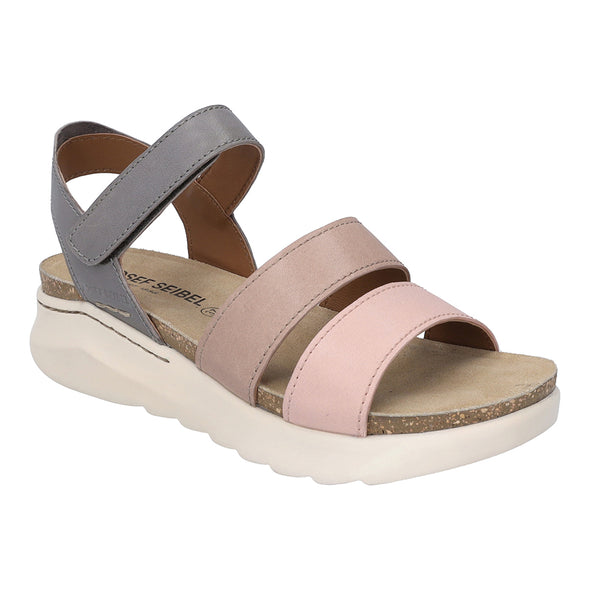Josef Seibel 73406 378 042 Celine 06 Rosa Multi Velcro Sandals