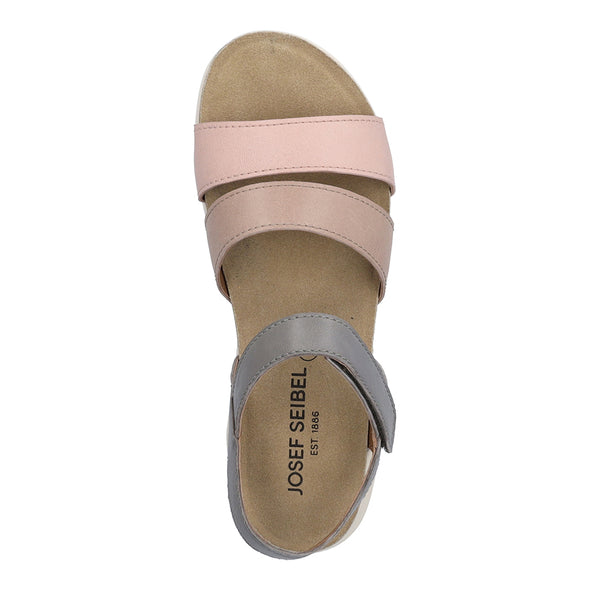 Josef Seibel 73406 378 042 Celine 06 Rosa Multi Velcro Sandals