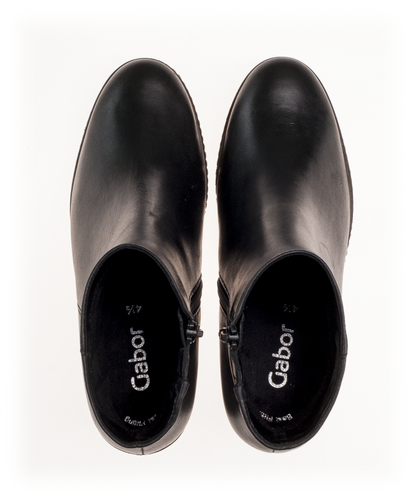 Gabor 74.780.27 Black Wedge Ankle Boots