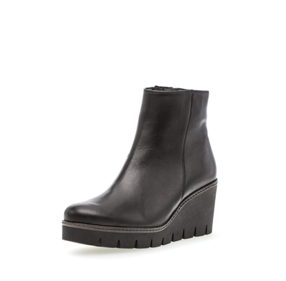 Gabor 74.780.27 Black Wedge Ankle Boots