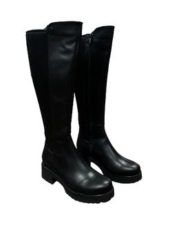 Bioeco by ARKA 7647 0308+0733 Black Leather Knee High Boots