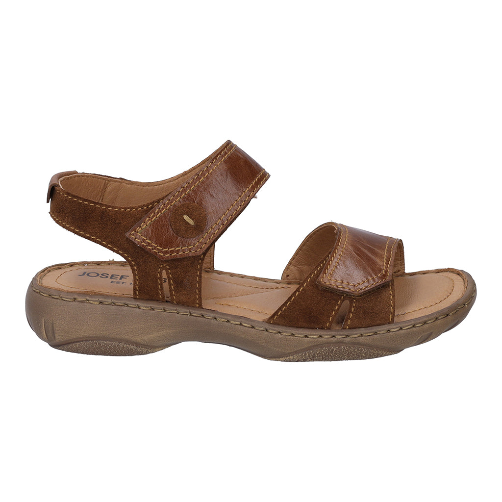Josef Seibel 76758 88 320 Debra 58 Brown Brandy Velcro Sandals
