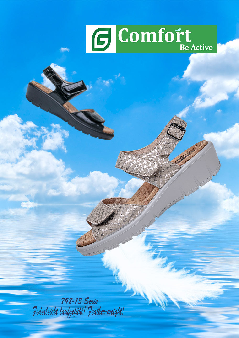 G Comfort 798-13 Beige Velcro Sandals