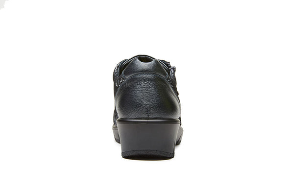 G Comfort 799-2 Blue/Grey Metallic Stretch Tex Sneakers with Zip