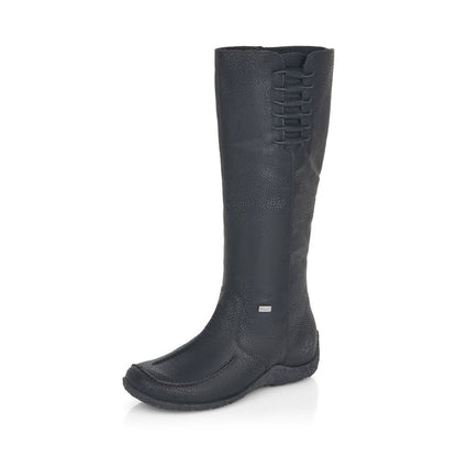 Rieker 79953-00 Tex Black Knee High Boots