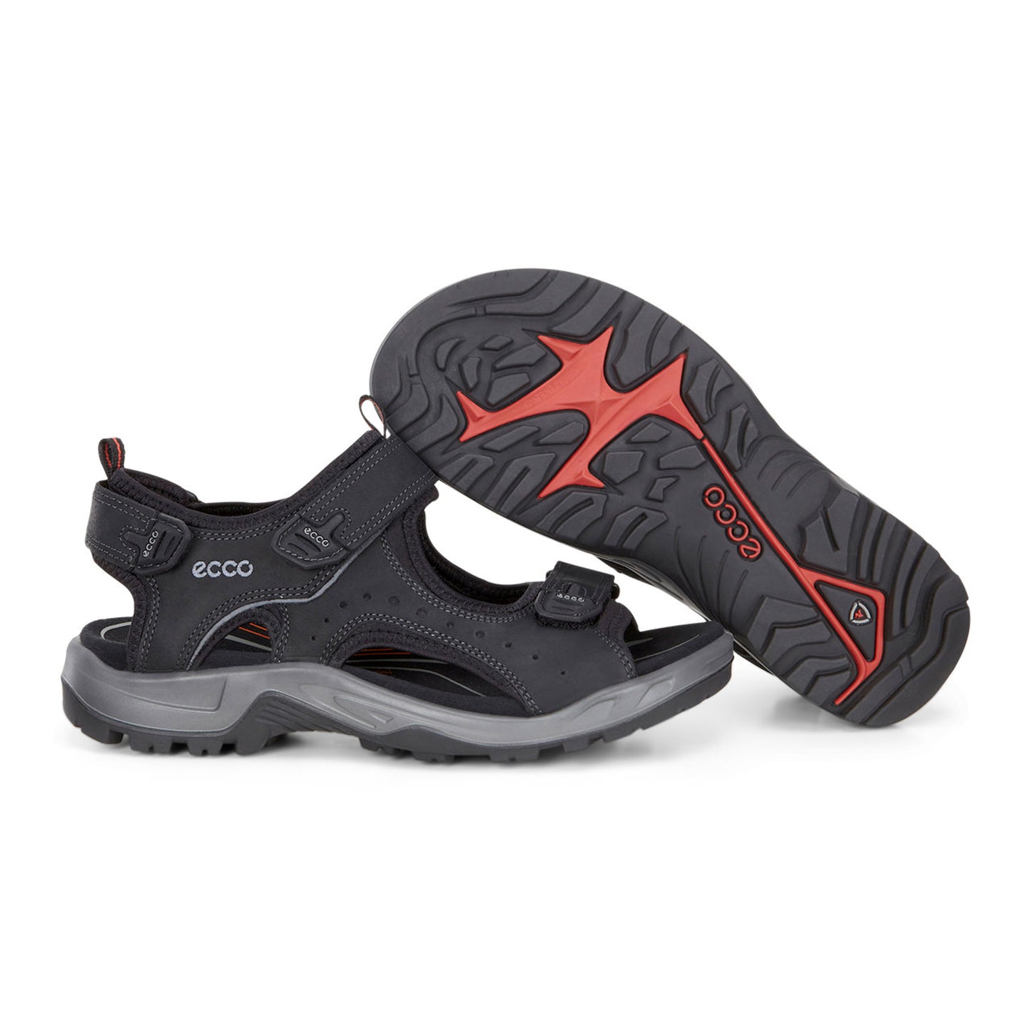 Ecco Off Road 822044 12001 Andes II Black Sandals