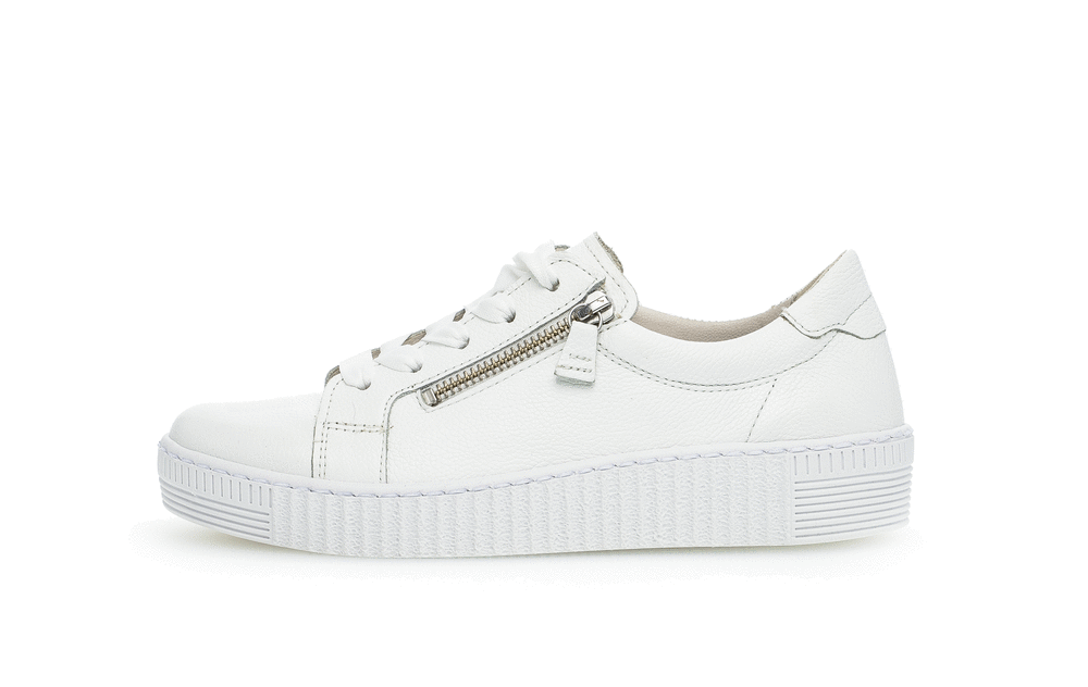 Gabor 83.334.21 White F Fit Sneakers with Zip