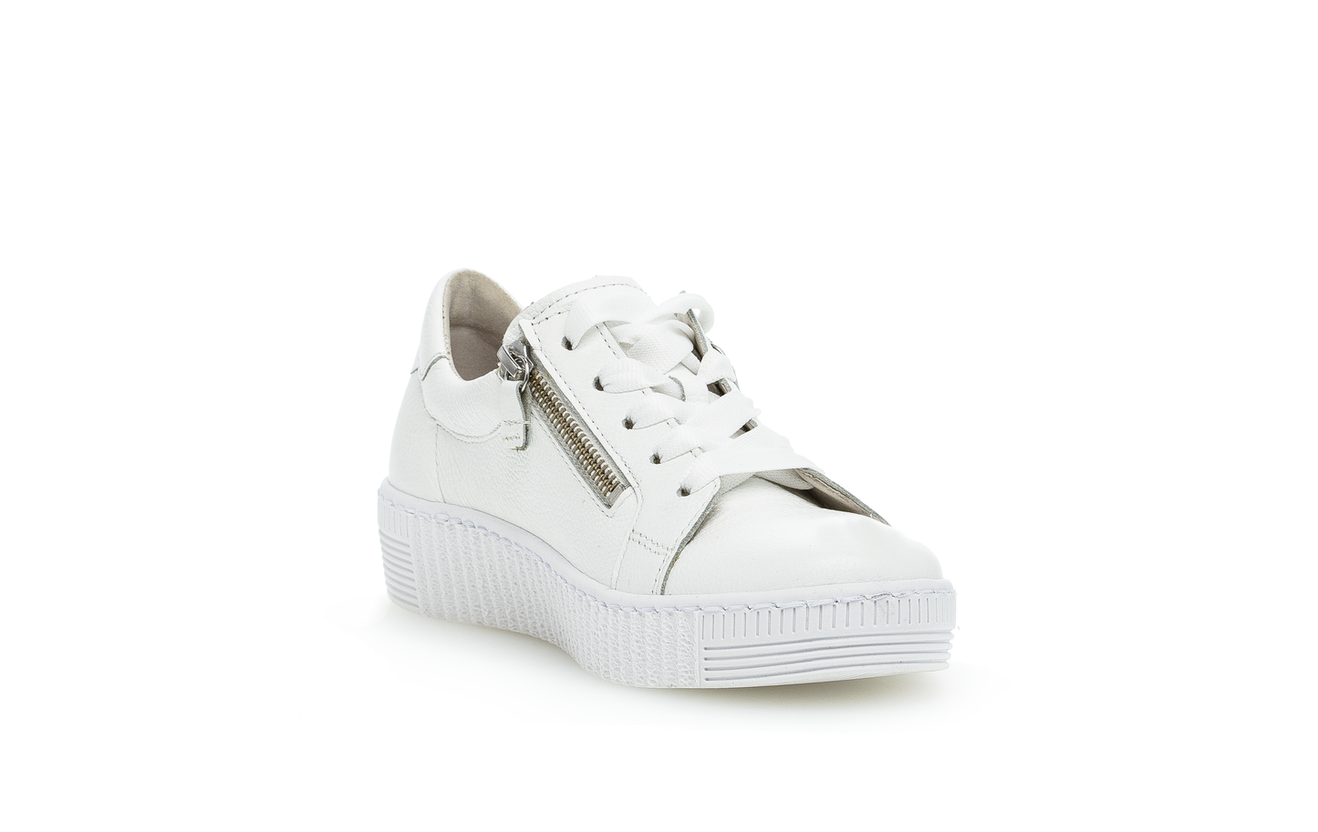 Gabor 83.334.21 White F Fit Sneakers with Zip