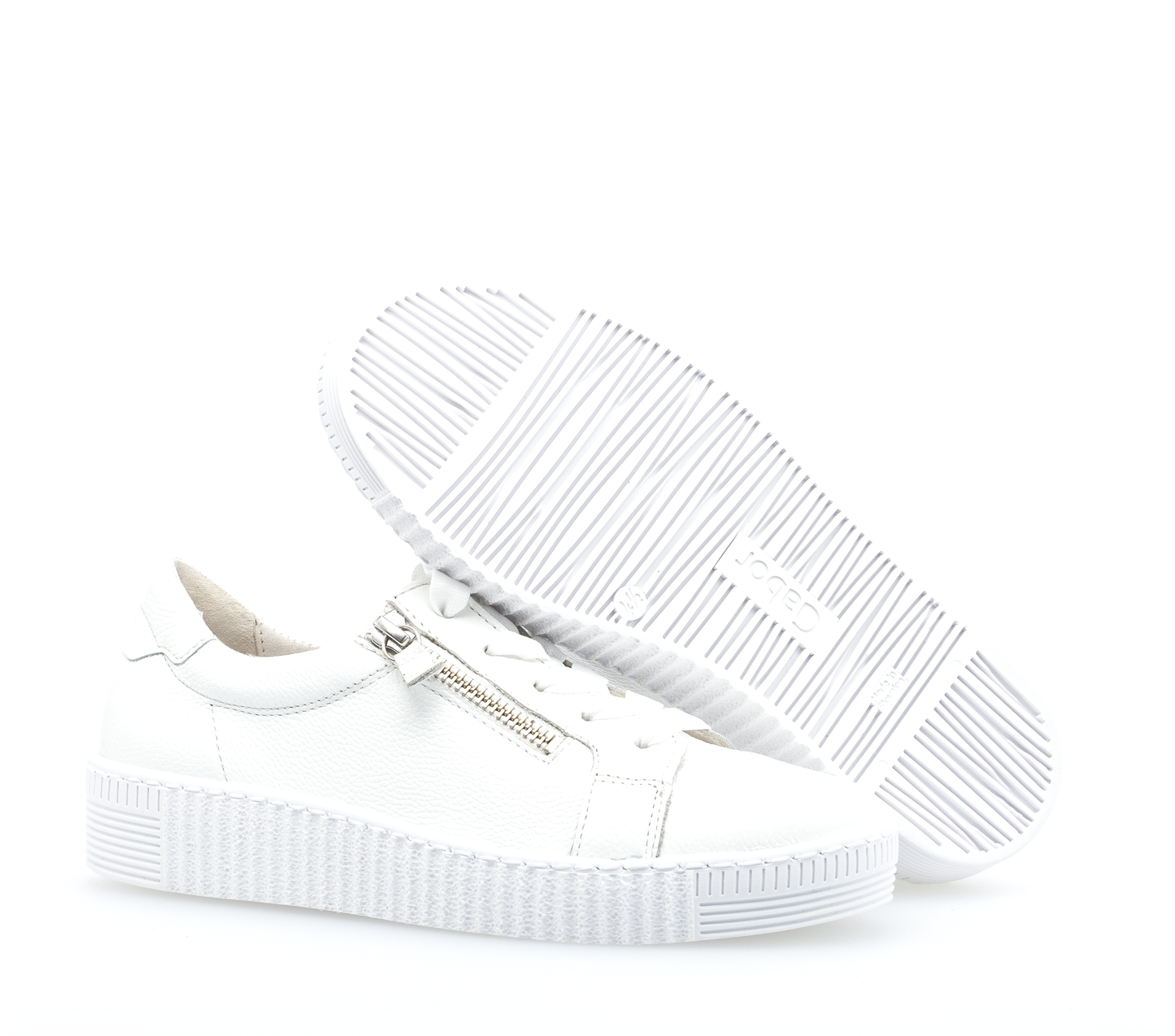 Gabor 83.334.21 White F Fit Sneakers with Zip