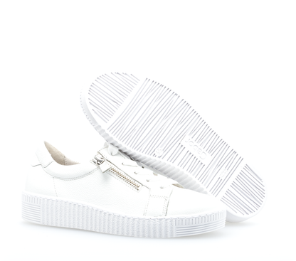 Gabor 83.334.21 White F Fit Sneakers with Zip