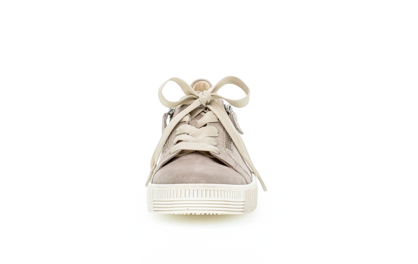 Gabor 83.334.60 Beige Sparkle Metallic F Fit Sneakers with Zip
