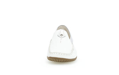Gabor 86.090.50 Comfort White & Silver Moccasin Slip On Shoes
