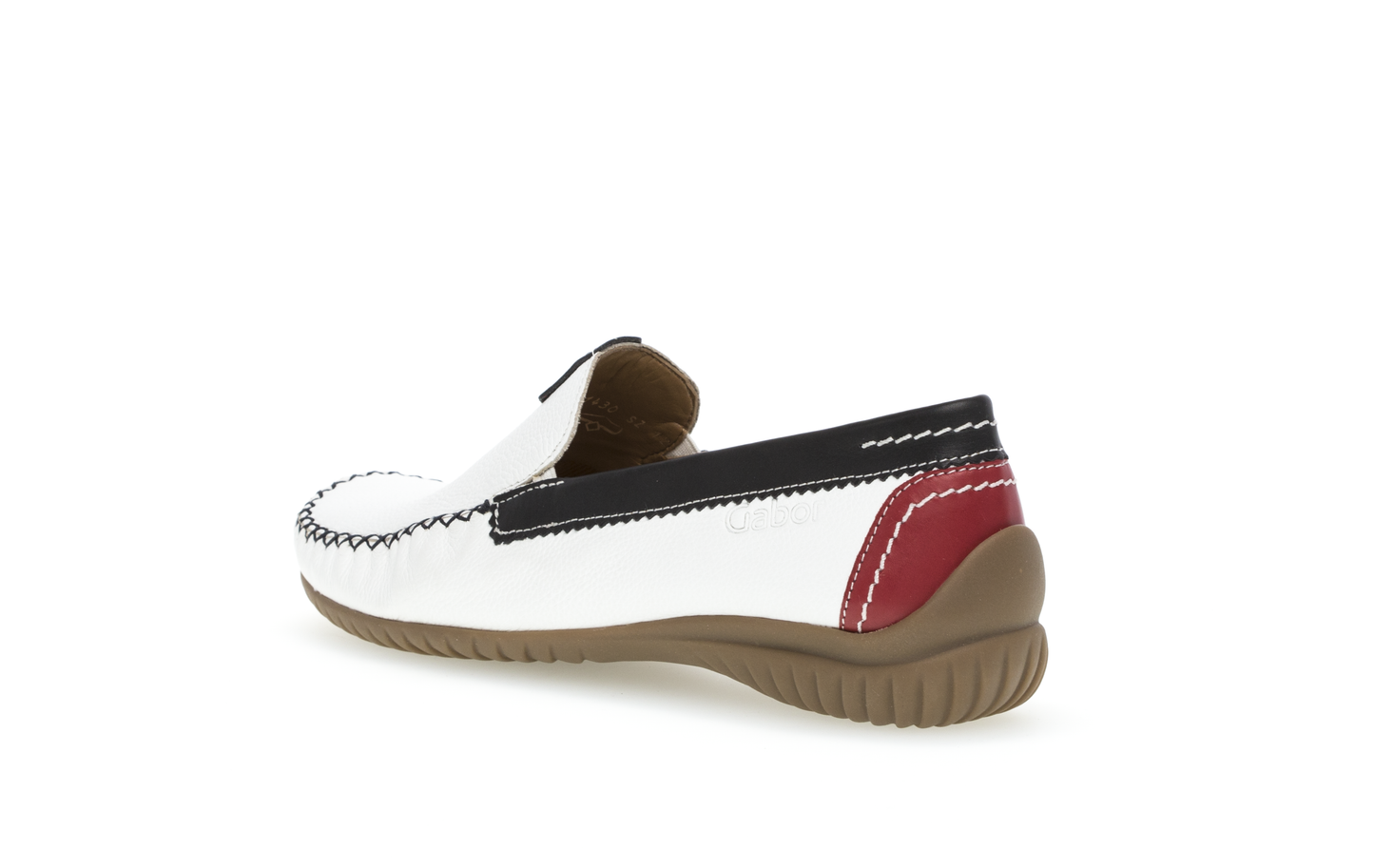 Gabor Comfort 86.090.69 White Multi G Fit Moccasin Slip On Shoes