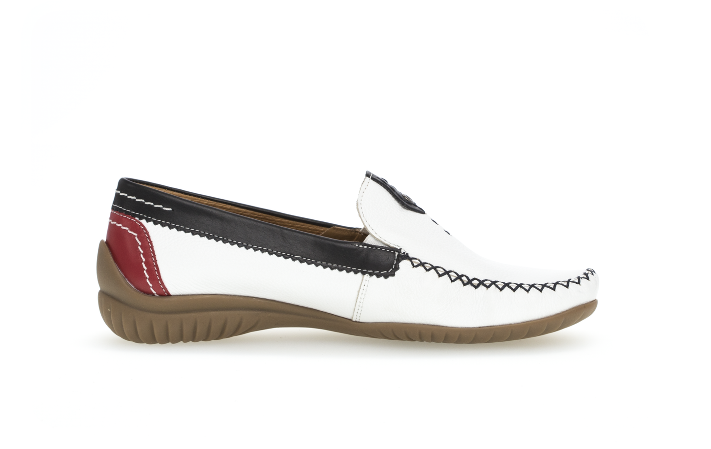 Gabor Comfort 86.090.69 White Multi G Fit Moccasin Slip On Shoes