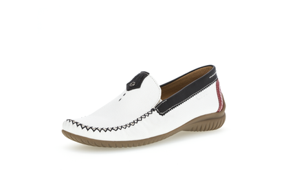 Gabor Comfort 86.090.69 White Multi G Fit Moccasin Slip On Shoes