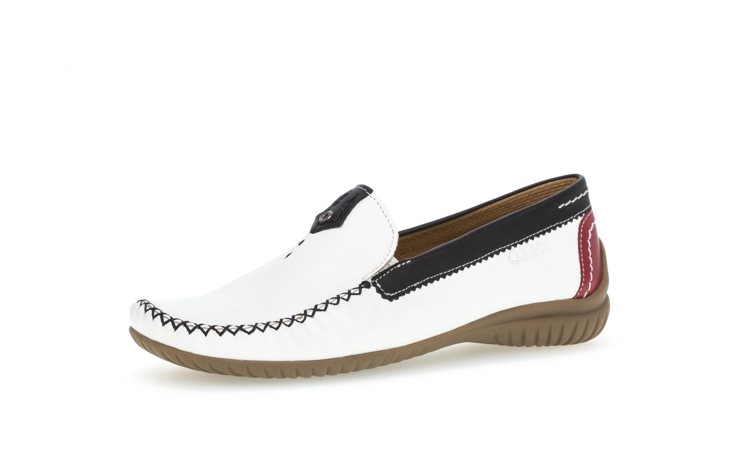 Gabor Comfort 86.090.69 White Multi G Fit Moccasin Slip On Shoes