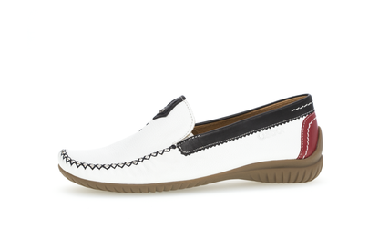 Gabor Comfort 86.090.69 White Multi G Fit Moccasin Slip On Shoes